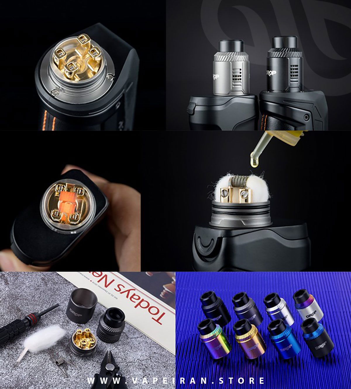 اتومایزر Digiflavor Drop RDA V1.5 اتومایزر تانک دراپ آر دی ای وی 1.5 کمپانی دیجی فلیور