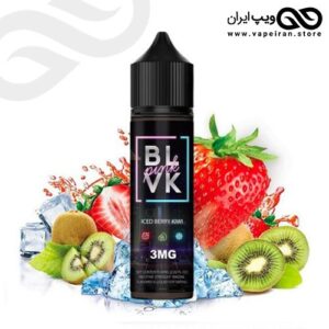 ایجوس طعم توت فرنگی و کیوی و یخ بی-ال-وی-کا پینک BLVK Iced Berry Kiwi